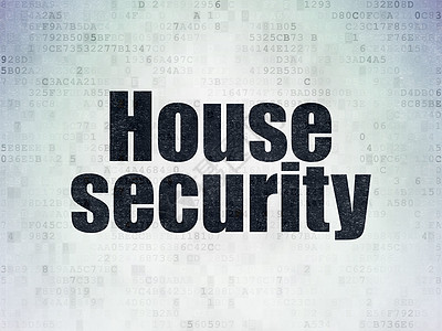数字数据纸背景上的保护概念房屋安全密钥隐私代码财产政策警报保卫绘画技术网络背景图片