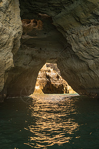 阿尔加夫美丽的洞穴旅游编队假期天堂海滩海洋情调旅行悬崖地理图片