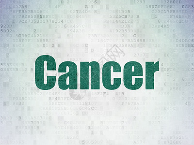 保健概念 数字数据文件的癌症背景情况图片