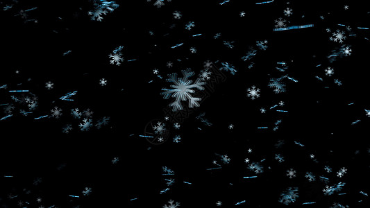 4K 的逼真雪景  3d 渲染背景薄片风暴雪花天空假期电视粒子运动尺寸黑色图片