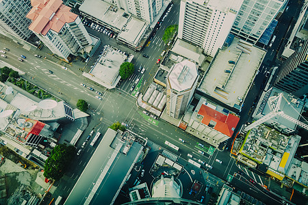 新西兰奥克兰建筑物空中巡视 新西兰摩天大楼多样性旅行建筑学中心天际商业生物建筑城市背景