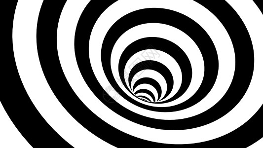 圆形线条装饰黑白催眠螺旋 抽象背景魔法运动艺术圆形环形管子线条条纹白色光学背景