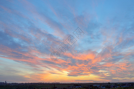 爱情背景在 sunse 的五颜六色的天空纹理背景