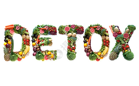 解毒字母毒素饮食矿物质蔬菜水果营养愿望新年清洁背景图片
