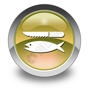 图标 按钮 象形鱼清洁蒙皮插图纽扣海鲜贴纸内脏指示牌去骨鱼类剔骨图片