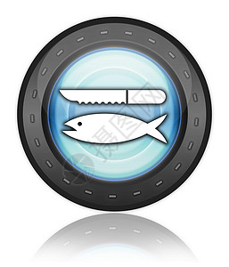 图标 按钮 象形鱼清洁钓鱼文字纽扣海鲜指示牌鱼类插图闲暇娱乐内脏图片