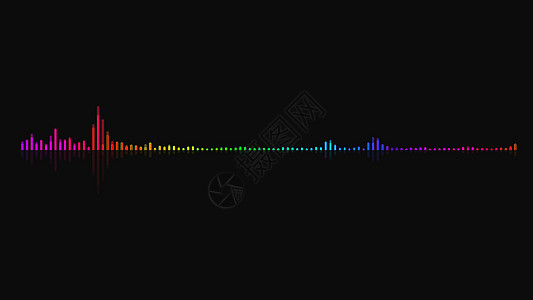 音频均衡器背景 多色数字背景艺术波形娱乐声波波纹色彩展示环形蓝色动画片图片