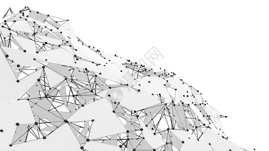 创意社交网络横幅化学网格数据多边形三角形3d坐标艺术原子图片