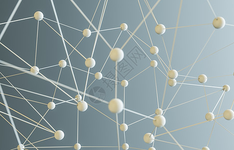 线性图混沌结构的抽象 3d 渲染金属背景网络科学细胞粒子矩阵宏观原子多边形背景