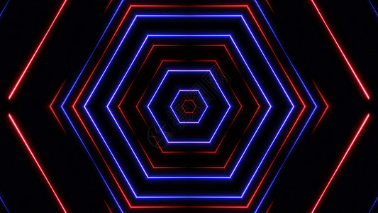 在 space3d 渲染中移动抽象霓虹灯线派对闪光激光光束速度插图活力技术辉光线条图片