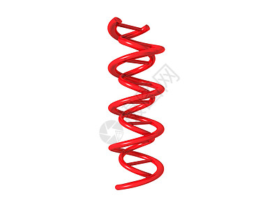 它上面的 dna 符号在白色背景中被隔离  3d 渲染蓝色基因生物遗传生活螺旋插图技术医疗生物学图片