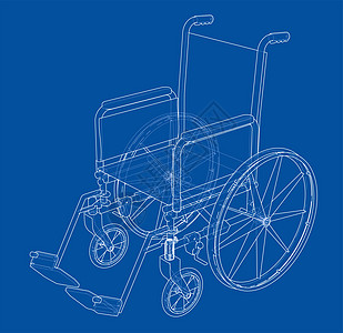轮椅素描运输病人绘画医院诊所草稿3d数字化座位车轮图片