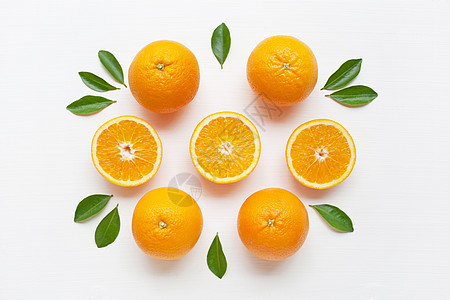 橙片白色背景中的新鲜橙色柑橘类水果听筒柠檬甜点菠萝热带饮食团体植物食物皮肤背景
