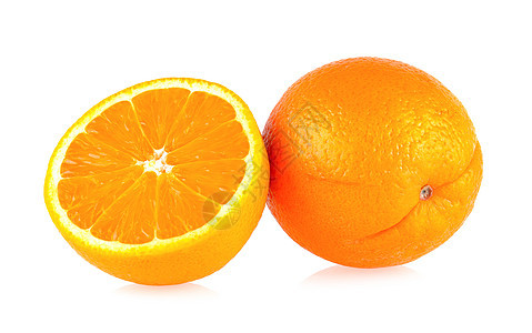 白底的熟橙色图片