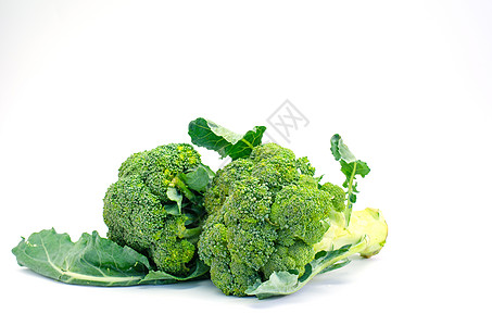 白底为健康食物的绿色新鲜菜花椰菜蔬菜沙拉小吃白色营养烹饪饮食农业植物学图片
