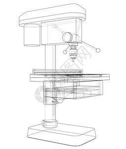 钻床概念草图工业工具钻头力量长椅技术工厂车床机器图片