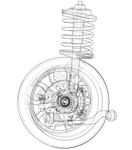 悬架3d图技术高清图片