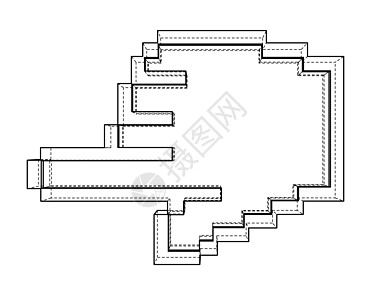 指针手形图标  3d 它制作图案手指电脑商业草图互联网技术网页设计网站网络图片