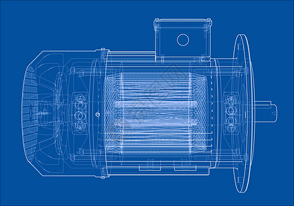 电动机草图  3d 它制作图案速度引擎机械机器绘画维修工厂交流力量电气图片