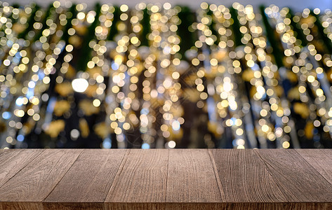 空木制桌 在抽象模糊的CO背景前派对柜台用餐食物餐厅桌子酒吧店铺产品木板图片
