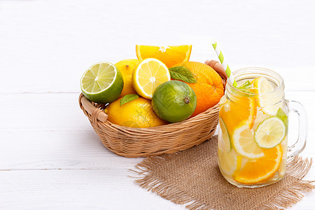 柑橘柠檬水水果柠檬饮食饮料橙子减肥排毒玻璃运动果汁图片