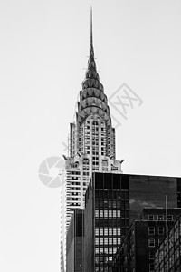 纽约曼哈顿 蓝色摩天大楼顶峰于图片