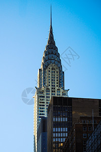纽约曼哈顿蓝色摩天大楼最高峰值图片