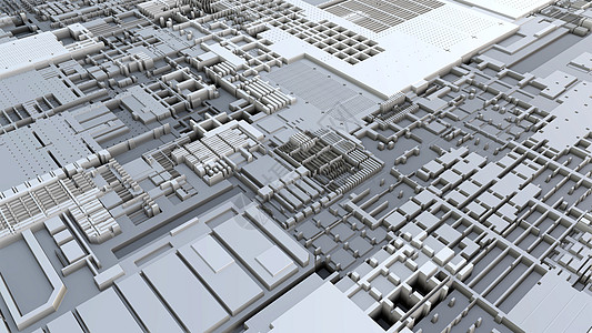 3d 渲染抽象技术背景与多维数据集商业反射插图互联网线条网络项目创造力粒子数据图片