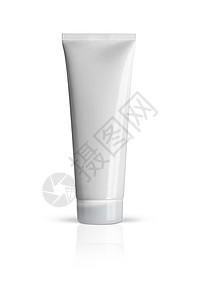 用于化妆和身体护理的塑料管插图润肤奶油包装防晒霜白色医疗管子化妆品洗剂背景图片