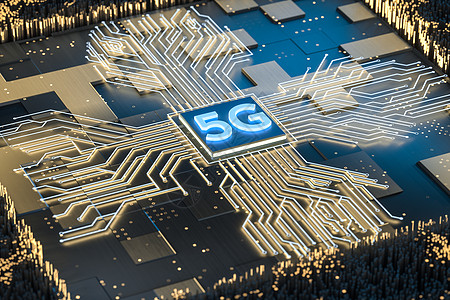 3d rendering5g 字体和电路背景信号全球电子产品商业芯片定位硬件理器科学速度图片