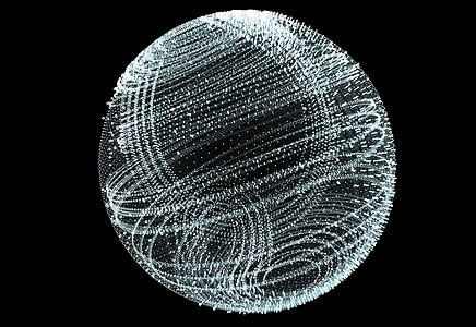 抽象领域  3D插画网格网络点球圆圈互联网阵列球体概念全球多边形图片