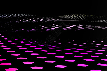 具有渐变背景的 3d 渲染流点紫色海浪音乐流行音乐黑色圆形磁盘印迹流动风格图片