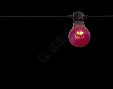 字符串上的红色灯泡解决方案辉光假期力量创新玻璃智力技术活力创造力图片