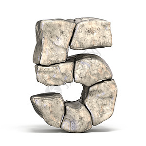 石头字体编号 5 五 3白色插图乡村建筑学渲染岩壁材料岩石划痕碎片图片
