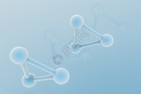 具有粒子效应的 3化学公式科学基因青色插图原子蓝色生物3d渲染医疗图片