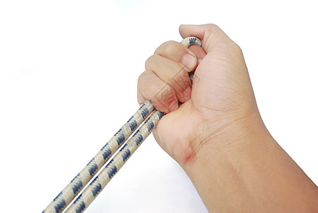 弹性绳子绳束绳索白色航海力量带子细绳安全领带环形图片