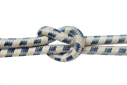 弹性绳子安全领带力量绳索白色航行绳束船运海洋节点图片