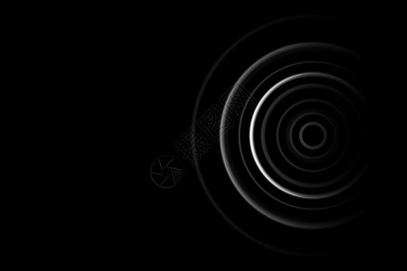 黑色背景带环光的白色白形抽象圆射箭火花反射网络旋转插图运动卫星星系海浪背景图片