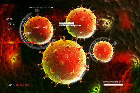 艾滋病毒病毒细胞细菌科学显微镜插图肝炎微生物病菌流感疾病图片