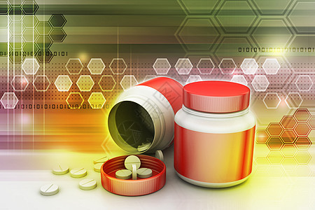 药瓶和药丸疾病制药药店药片科学瓶子疼痛医疗药品治疗图片