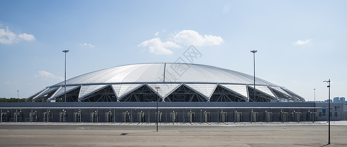 2018年在俄罗斯主办国际足联世界杯的城市萨马拉FIFA体育场杯子游戏建筑建造宇宙景观足球场地天线图片