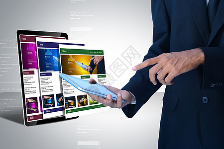 商务人士显示 web pag程序电子网站屏幕界面浏览器速度网络技术地址图片