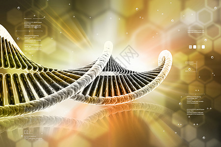 科技感代码人类DN生物学蓝色技术插图细胞代码化学克隆医疗基因背景