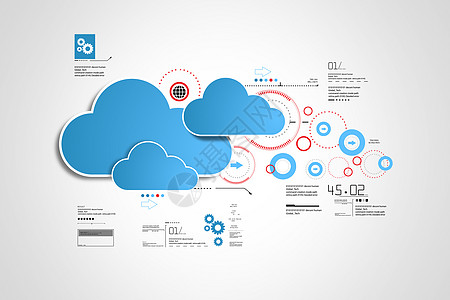 云技术符号触碰高清图片