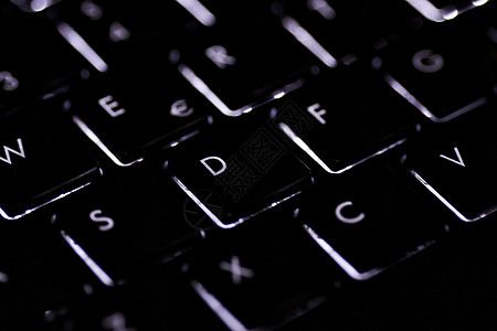 Backlit 键盘细节钥匙计算机电脑基准商业技术输入界面笔记本黑色图片