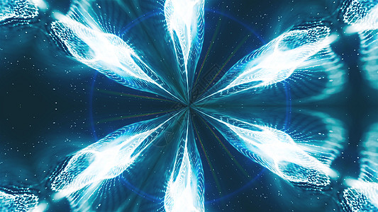 美丽的抽象万花筒分形 flower3d 渲染背景计算机生成背景作品六面体插图流动艺术电脑反射圆形数学花瓣图片