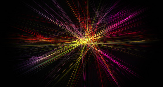 五颜六色的混沌网络抽象 3d 渲染现代概念计算机生成的背景技术光束星系活力电脑风暴光灯艺术宇宙射线图片