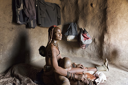 纳米比亚希姆巴土著妇女的肖像图片