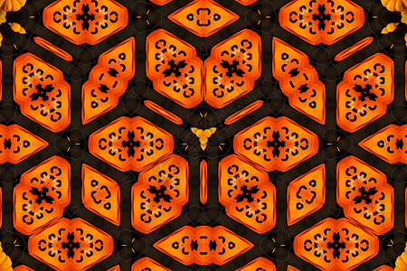抽象多色纹理奇怪的万花筒背景与橙色和黑色 colo图片