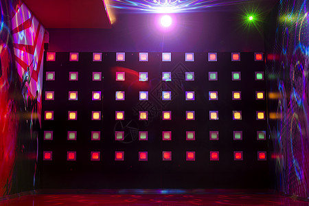有七彩灯光的迪斯科俱乐部娱乐音乐会镜子欢呼乐趣夜生活激光摄影光谱图片
